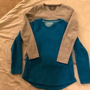 Two Tek Gear fleece shirts